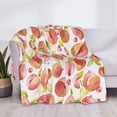 thumbnail image 6 of YFYANG Lightweight Warm Flannel Blanket, Pink Watercolor Peach Doodle Throw Blanket for Bed, Sofa, Travel, Camping, 40"x30", 6 of 7