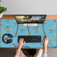 thumbnail image 4 of Long Mouse Pads for Desk,LightBlue Cartoon Dinosaurs Skeletons Desk Mats on Top Of Desks, Desk Mouse Pad Extra Large with 3mm Non-Slip Base and Stitched Edge for Gaming,Work,Home 47.3"x23.6", 4 of 5