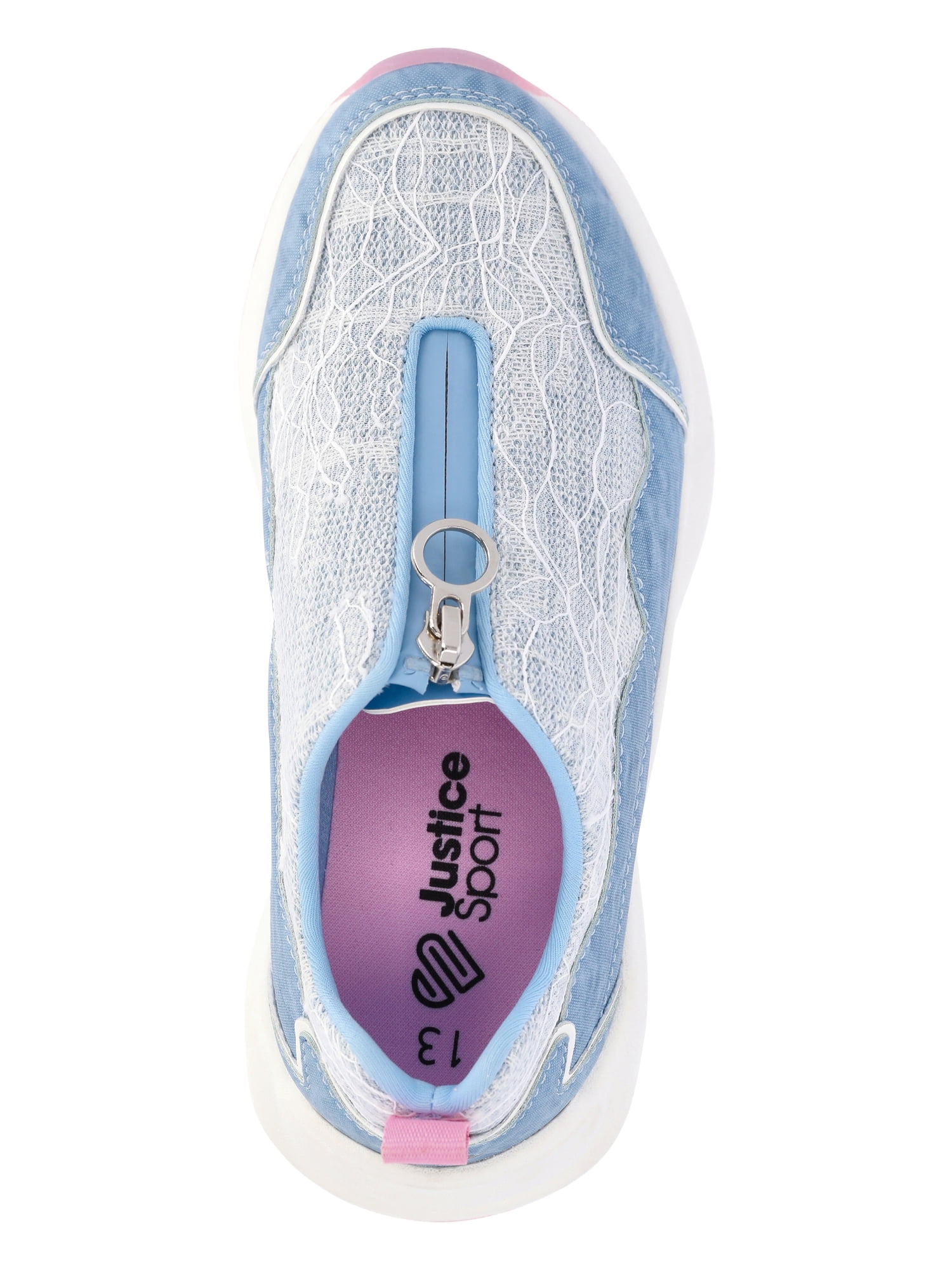 Justice Little and Big Girls Zip Sneakers