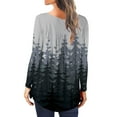 thumbnail image 4 of Womens Tunic Shirts Long Sleeve Open Button Loose Fit Pleated Blouse Tops, 4 of 6