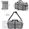 thumbnail image 2 of Bolsa de viaje Urtala 80L impermeable y resistente a la rotura, gris, 2 of 7