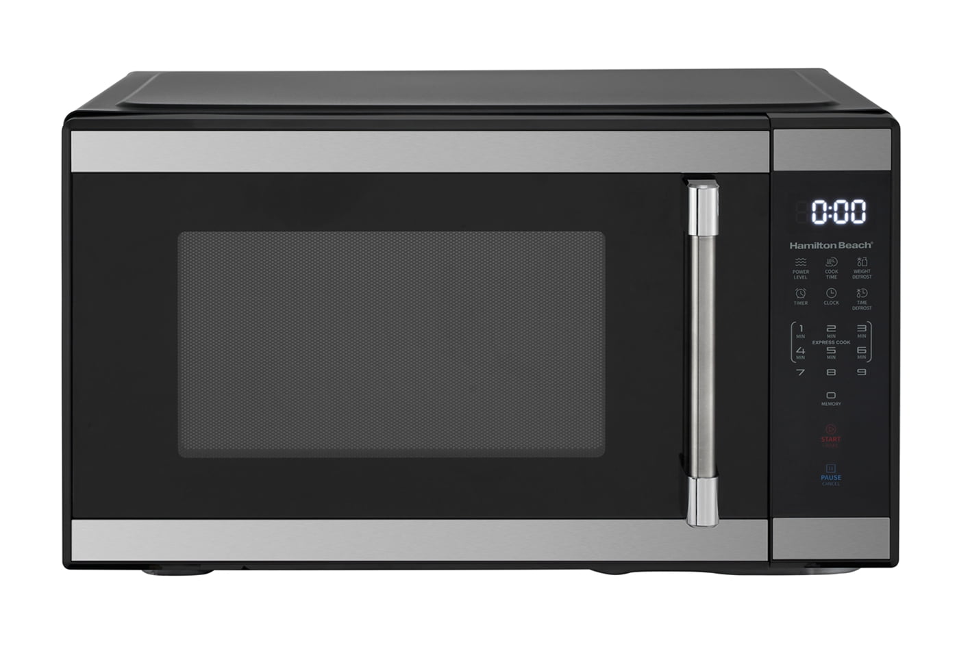 Ft Microwave Oven 1.1 Cu Red Stainless Steel 1000-Watt LED Child-Safe Lockout 