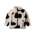 thumbnail image 2 of DJDLJWCJ Girls Zip Up Jacket Fleece Lined Winter Warm Jacket Soft Comfortable Windbreaker Coat White Size 1-2Years, 2 of 8
