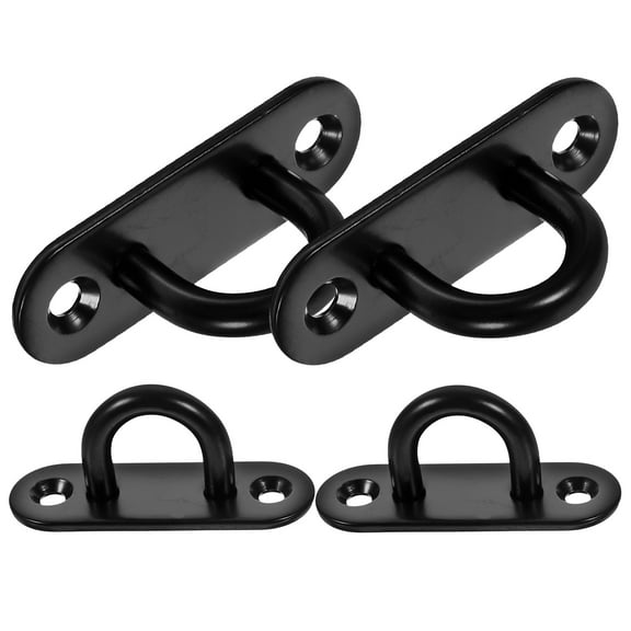 HEANUJJ 4-Pack Black Stainless Steel U-Shaped Wall Hooks, Heavy Duty Ceiling and Wall Mount Hangers with Modern Stylish Design