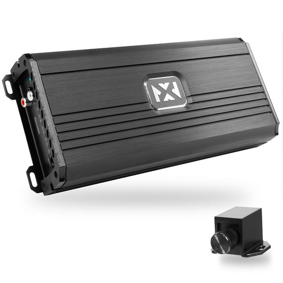 NVX NDA15001 Monoblock Car Amplifier 3000W Peak N-Series Class-D 1-Ohm Stable with Remote Bass Knob