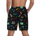 thumbnail image 2 of Lsque Mens Swim Trunks Gamepads Pattern - Bathing Suit Compression Liner - Beach Swim Shorts Swimwear - (S-3XL) - Stretch Quick Dry -X-Large, 2 of 9