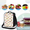 thumbnail image 4 of Zufioo Kawaii Shiba Dog Insulated Lunch Bag,600D Polyester Oxford Fabric, Leakproof & Reusable Lunch Tote, Adjustable Shoulder Strap,Food Freshness Keeper with Utensils, 4 of 7