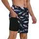 thumbnail image 2 of Balery Sardine Bañador para hombre, shorts de playa de secado rápido con entrepierna y forro de compresión-Medium, 2 of 6