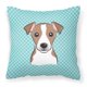 thumbnail image 1 of "Caroline's Treasures BB1198PW1818 Almohada de Jack Russell Terrier azul con tablero de ajedrez, 45 x 45 cm, multicolor" Caroline's Treasures BB1198PW1818, 1 of 1