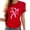 Red, variant on Going Out Tops for Women Ladies' Round-neck Breast Printed Short-sleeved T-shirt Top Red S
