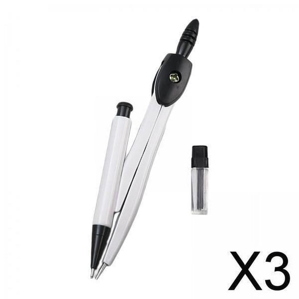3xBrújula Profesional Para Geometría, Brújulas De Metal Herramienta De Dibujo De Círculos 3 piezas