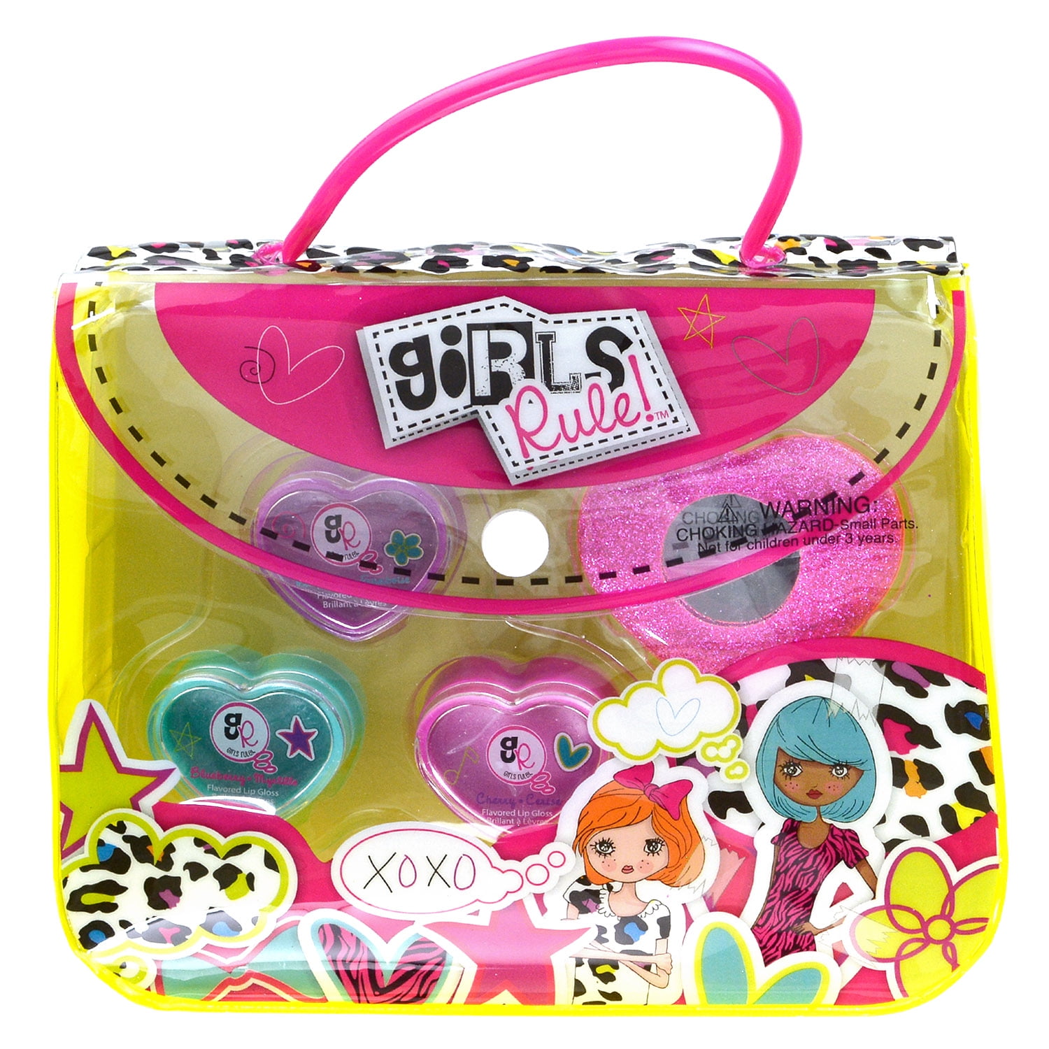 Expressions Girls Rule Lip Gloss & Mirror Set
