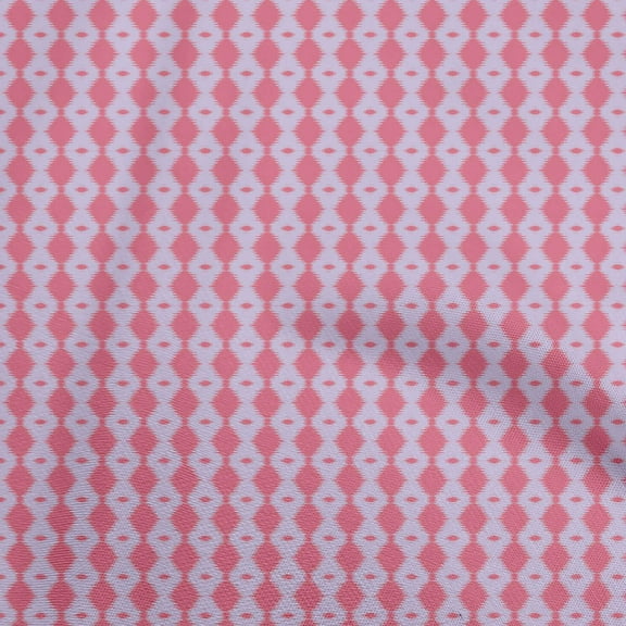 oneOone Rayon Pink Fabric Asian Ikat Sewing Material Print Fabric By The Yard 56 Inch Wide
