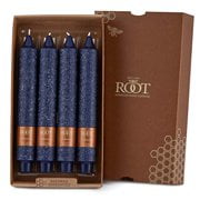 ROOT Candles Unscented Timberline™ Collenette Taper Candles, 9-Inch Tall, Box of 4, Abyss