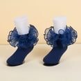 thumbnail image 2 of Wxirdiow Toddler Ruffle Socks Toddler Ruffle Socks for Girls - Baby Grip Socks with Non-Slip Cute Frilly Design Blue Size,4-6 Years, 2 of 9