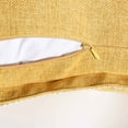 thumbnail image 2 of EvJk Set of 2 Gold Throw Pillow Covers Vintage Linen Trimmed Cushion Covers, 18"x18", 2 of 6
