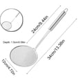 thumbnail image 2 of Stainless Steel Fat Skimmer Spoon Multi-Functional Fine Mesh Hot Pot Grease Strainer with Heat-Resistant Handle for Frying, Soup, 13.4 Inch, 2 of 6