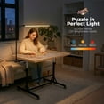 thumbnail image 4 of ALL4JIG 1500 Pieces Rotating Puzzle Table with LED Light, 33.58"×24.92" Wooden Jigsaw Puzzle Board with 4 Drawers & Cover, Upgraded Stability, Swivel Rolling Wheels & Vertical Storage Option, 4 of 11