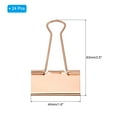 thumbnail image 2 of Uxcell 24 Pcs Metal Large Binder Clip Paper Binder Clip, Rose Gold, 2.5 x 1.6 Inch, 2 of 5