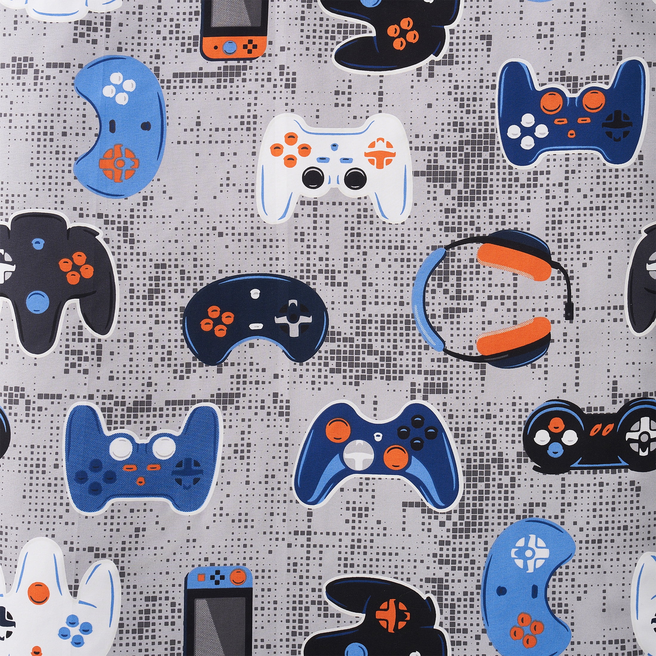 Your Zone Black Gamer Glow in the Dark Child Nap Mat, 24" x 70"