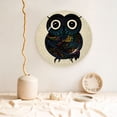 thumbnail image 5 of Picia Owl with Mandala Pattern Bone China Decorative Plate – Wall Decor with Stand and Adhesive, Elegant Ornament for Living Room, Office, or Entryway-7in, 5 of 6