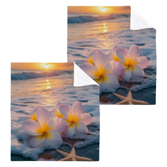 BZSMCE Towel Cotton Face Towel Soft Hand Towels Fashion Tropical Bliss Pattern