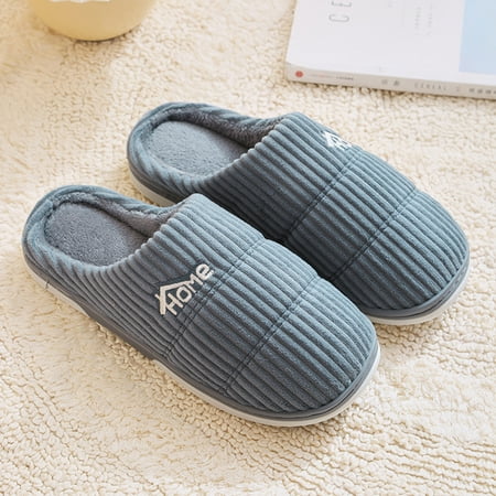 

Aayomet House Slippers For Women Women s Memory Foam Slippers Winter Warm Slip On Scuff Clogs Gray 9.5