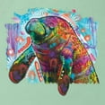 thumbnail image 6 of Wild Bobby Rainbow Painted Manatee Dean Russo Design Animal Lover Unisex Hoodie Sweatshirt, Mint, Small, 6 of 6