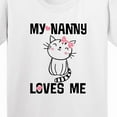 thumbnail image 4 of Inktastic My Nanny Loves Me Girl Grandchild Youth T-Shirt, 4 of 5
