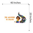 thumbnail image 4 of Universe is Calling Space Inspirational QuoteWall Decal Decoration The universe is Calling Adventurous Space Cartoon Space Decorating Ideas for Child's Bedroom Size: 40 In(W) x 20 In(H), 4 of 5