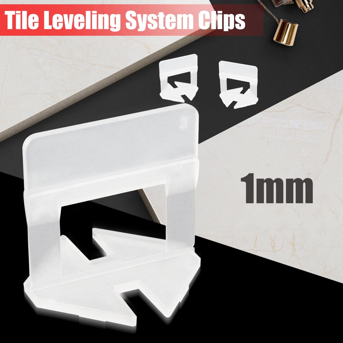 CellCase 200pcs 1//8 Tile Leveling System Clips Tiles Leveler Spacers for Professional Ceramic Tile and Stone Installation 1//8-200pcs
