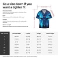 thumbnail image 5 of Lsque Futuristic Blue Light Wolf print Men's Cuban Collar Short Sleeve Shirt Summer Beachwear Casual Button Down Fashionable Vacation Leisure Shirt-Medium, 5 of 7