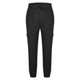 thumbnail image 6 of ZHUGeLI Mens Casual Cargo Joggers Pants Elastic Waist Drawstring Stretch Relaxed Fit Work Pants Tapered Sweatpants, 6 of 8