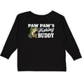 thumbnail image 3 of Inktastic Paw Paw's Fishing Buddy with White Text Boys Long Sleeve Toddler T-Shirt, 3 of 5