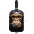 thumbnail image 6 of Square 2Pack PU Leather Monkey Cruise Luggage Tag with Privacy Cover and Name ID Tag for Travel Handbags Backpacks Luggage Tags, 6 of 6