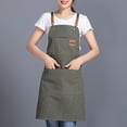 thumbnail image 5 of Work Apron Thick Sleeveless - Breathable, Multi-pockets Storage, Cross Back Kitchen Apron for Home, 5 of 8