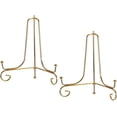 thumbnail image 1 of uxcell Plate Stand for Display, 5 Inch 2Pcs Iron Decorative Plate Holder Metal Easel Folding Display Stand for Photo Picture Frame, Gold, 1 of 5