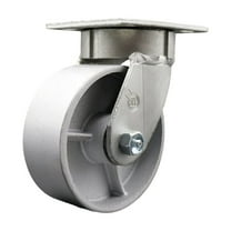 6 Inch Kingpinless Semi Steel Wheel Swivel Top Plate Caster Service Caster Brand