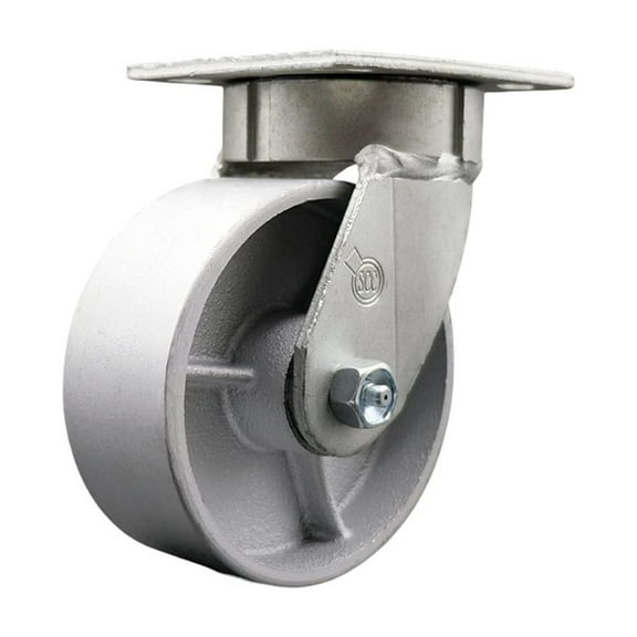 6 Inch Kingpinless Semi Steel Wheel Swivel Top Plate Caster Service Caster Brand