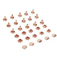 thumbnail image 2 of Metal Leather Rivets, Flat Metal Rivets Strong Luster  Simple Operation Rust Resistant  For Handbag Straps 8x8mm, 2 of 8