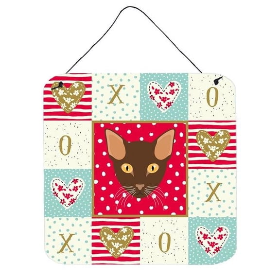 6 x 6 in. Suphalak Cat Love Wall or Door Hanging Prints