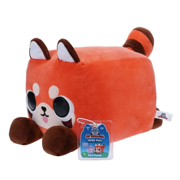 PET SIMULATOR - Red Panda HUGE Pet Plush (8.5" Tall, Series 1) [Includes DLC]