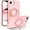 Pink, variant on KOMI [360° Rotatable Stand Magnetic Ring for iPhone 16e Case[Compatible with MagSafe][ Ultra-Clear Back] Military Drop Protection, Secure Grip, TPU Bumper Slim Cover with Kickstand- Clear