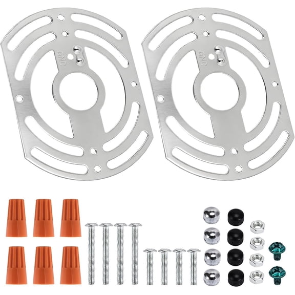 2 Pack Light Fixture Mounting Bracket, 4 Inch Steel Round Crossbar with Screws & Nuts - for Ceiling Lights, Wall Sconces, Pendant, Chandelier, Light Installation (Style 4-2PC)