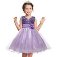 thumbnail image 2 of Mercatoo Flower Girls Sequin Dresses Pa𝐫𝐭y Dress Sleeveless Pageant Prom Gowns Wedding Pa𝐫𝐭y Tulle Mesh Belted Dress, 2 of 4