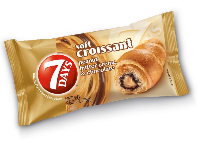 (Price/Case)7 Days 500120406 7 Days Soft Croissant Peanut Butter & Chocolate 2.65oz Walmart