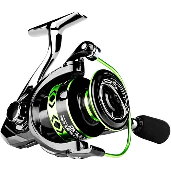 Green Spinning Fishing Reels, 2000 3000 4000 5000 Ultra Light Smooth Powerful Spinning Reel Carbon Frame and Rotor Fishing Tools for Freshwater and Saltwater