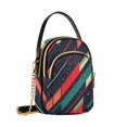 thumbnail image 7 of FORMRS Crossbody Bag for Women Quilted Travel Shoulder Cell Phone Purse with Chain Strap Handbag, Orange Abstract Lines, 7 of 7