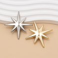 thumbnail image 2 of fuxzkrlz Alloy Eight-pointed Star Brooch Pin, Star Shape Decorative Jewelry, Clothing Accessory for Suits Coats Scarves Shawls Bags, 2 of 7