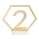 thumbnail image 3 of Signos de número de mesa hexagonal de espejo para decoración de fiesta de boda (1-10 dorado) Wdftyju Libre de BPA, 3 of 4